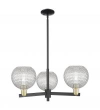 Innovations Lighting 716-3CR-BAB-G122C-8CL - Athens - 3 Light - 30 inch - Black Antique Brass - Stem hung - Pendant