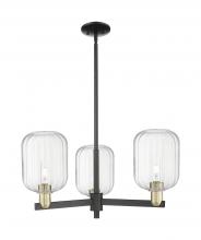 Innovations Lighting 716-3CR-BAB-G460-7CL - Preston Cylinder - 3 Light - 18 inch - Black Antique Brass - Pendant