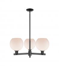Innovations Lighting 716-3CR-BK-G121-8 - Athens - 3 Light - 30 inch - Matte Black - Stem hung - Pendant