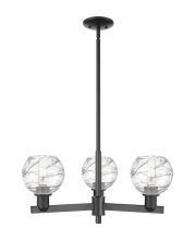 Innovations Lighting 716-3CR-BK-G1213-6CL - Athens Deco Swirl - 3 Light - 18 inch - Matte Black - Pendant