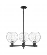Innovations Lighting 716-3CR-BK-G1215-8 - Athens Water Glass - 3 Light - 30 inch - Matte Black - Stem hung - Pendant