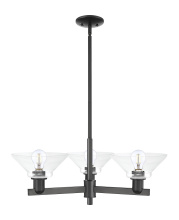 Innovations Lighting 716-3CR-BK-G132 - Orwell - 3 Light - 30 inch - Matte Black - Stem hung - Pendant