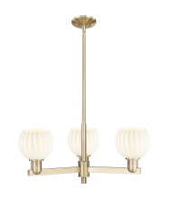 Innovations Lighting 716-3CR-CB-G1217-6WV - White Venetian - 3 Light - 28 inch - Champagne Bronze - Stem hung - Pendant