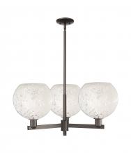 Innovations Lighting 716-3CR-OB-G1216-10WM - White Mouchette - 3 Light - 32 inch - Oil Rubbed Bronze - Stem hung - Pendant