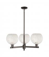 Innovations Lighting 716-3CR-OB-G1216-8WM - White Mouchette - 3 Light - 30 inch - Oil Rubbed Bronze - Stem hung - Pendant