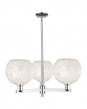 Innovations Lighting 716-3CR-PC-G1216-10WM - White Mouchette - 3 Light - 32 inch - Polished Chrome - Stem hung - Pendant