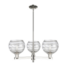 Innovations Lighting 716-3CR-PN-G1213-8CL - Athens Deco Swirl - 3 Light - 30 inch - Polished Nickel - Stem hung - Pendant