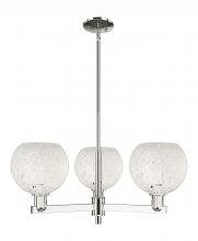 Innovations Lighting 716-3CR-PN-G1216-8WM - White Mouchette - 3 Light - 30 inch - Polished Nickel - Stem hung - Pendant
