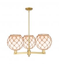 Innovations Lighting 716-3CR-SG-G121-10RB - Farmhouse Rope - 3 Light - 32 inch - Satin Gold - Stem hung - Pendant