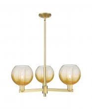 Innovations Lighting 716-3CR-SG-G483-8AM - Brookhaven Globe - 3 Light - 18 inch - Satin Gold - Pendant