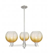 Innovations Lighting 716-3CR-SN-G483-8AM - Brookhaven Globe - 3 Light - 18 inch - Satin Nickel - Pendant