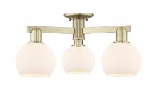 Innovations Lighting 716-3F-AB-G121-6 - Athens - 3 Light - 23 inch - Antique Brass - Semi-Flush Mount