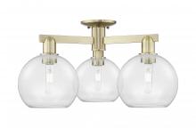 Innovations Lighting 716-3F-AB-G122-8 - Athens - 3 Light - 26 inch - Antique Brass - Semi-Flush Mount