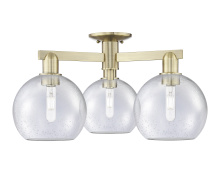 Innovations Lighting 716-3F-AB-G124-8 - Athens - 3 Light - 26 inch - Antique Brass - Semi-Flush Mount
