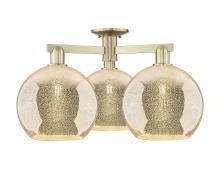 Innovations Lighting 716-3F-AB-G128-10 - Athens - 3 Light - 28 inch - Antique Brass - Semi-Flush Mount