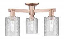 Innovations Lighting 716-3F-AC-G112 - Cobbleskill - 3 Light - 23 inch - Antique Copper - Semi-Flush Mount