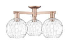 Innovations Lighting 716-3F-AC-G1215-8 - Athens Water Glass - 3 Light - 26 inch - Antique Copper - Semi-Flush Mount