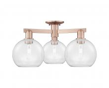 Innovations Lighting 716-3F-AC-G122-8 - Athens - 3 Light - 26 inch - Antique Copper - Semi-Flush Mount