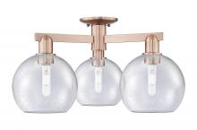 Innovations Lighting 716-3F-AC-G124-8 - Athens - 3 Light - 26 inch - Antique Copper - Semi-Flush Mount