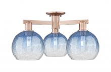Innovations Lighting 716-3F-AC-G483-8SB - Brookhaven Globe - 3 Light - 6 inch - Antique Copper - Semi-Flush Mount