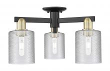 Innovations Lighting 716-3F-BAB-G112 - Cobbleskill - 3 Light - 23 inch - Black Antique Brass - Semi-Flush Mount