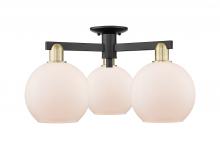 Innovations Lighting 716-3F-BAB-G121-8 - Athens - 3 Light - 26 inch - Black Antique Brass - Semi-Flush Mount