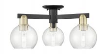 Innovations Lighting 716-3F-BAB-G124-6 - Athens - 3 Light - 23 inch - Black Antique Brass - Semi-Flush Mount