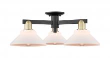 Innovations Lighting 716-3F-BAB-G131 - Orwell - 3 Light - 26 inch - Black Antique Brass - Semi-Flush Mount