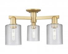 Innovations Lighting 716-3F-BB-G112 - Cobbleskill - 3 Light - 23 inch - Brushed Brass - Semi-Flush Mount