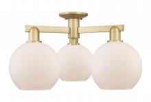 Innovations Lighting 716-3F-BB-G121-8 - Athens - 3 Light - 26 inch - Brushed Brass - Semi-Flush Mount