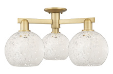 Innovations Lighting 716-3F-BB-G1216-8WM - White Mouchette - 3 Light - 26 inch - Brushed Brass - Semi-Flush Mount