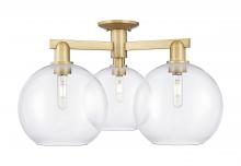 Innovations Lighting 716-3F-BB-G122-10 - Athens - 3 Light - 28 inch - Brushed Brass - Semi-Flush Mount