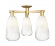 Innovations Lighting 716-3F-BB-G480-6OP - Brookhaven Almond - 3 Light - 6 inch - Brushed Brass - Semi-Flush Mount