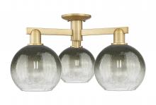 Innovations Lighting 716-3F-BB-G483-8SL - Brookhaven Globe - 3 Light - 6 inch - Brushed Brass - Semi-Flush Mount