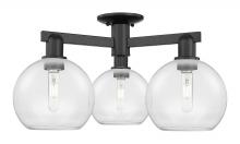 Innovations Lighting 716-3F-BK-G122-8 - Athens - 3 Light - 26 inch - Matte Black - Semi-Flush Mount