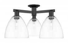 Innovations Lighting 716-3F-BK-GBD-92 - Bristol - 3 Light - 27 inch - Matte Black - Semi-Flush Mount