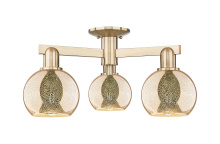 Innovations Lighting 716-3F-CB-G128-6 - Athens - 3 Light - 23 inch - Champagne Bronze - Semi-Flush Mount