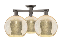 Innovations Lighting 716-3F-OB-G128-10 - Athens - 3 Light - 28 inch - Oil Rubbed Bronze - Semi-Flush Mount