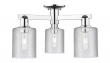 Innovations Lighting 716-3F-PC-G112 - Cobbleskill - 3 Light - 23 inch - Polished Chrome - Semi-Flush Mount