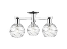 Innovations Lighting 716-3F-PC-G1213-6CL - Athens Deco Swirl - 3 Light - 6 inch - Polished Chrome - Semi-Flush Mount