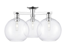 Innovations Lighting 716-3F-PC-G122-10 - Athens - 3 Light - 28 inch - Polished Chrome - Semi-Flush Mount