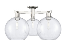 Innovations Lighting 716-3F-PN-G124-10 - Athens - 3 Light - 28 inch - Polished Nickel - Semi-Flush Mount