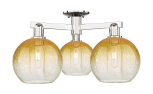 Innovations Lighting 716-3F-PN-G483-8AM - Brookhaven Globe - 3 Light - 6 inch - Polished Nickel - Semi-Flush Mount