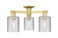 Innovations Lighting 716-3F-SG-G112 - Cobbleskill - 3 Light - 23 inch - Satin Gold - Semi-Flush Mount