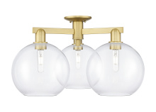 Innovations Lighting 716-3F-SG-G122-10 - Athens - 3 Light - 28 inch - Satin Gold - Semi-Flush Mount