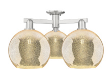 Innovations Lighting 716-3F-SN-G128-10 - Athens - 3 Light - 28 inch - Brushed Satin Nickel - Semi-Flush Mount