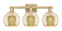 Innovations Lighting 716-3W-BB-G128-8 - Athens - 3 Light - 27 inch - Brushed Brass - Bath Vanity Light