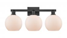 Innovations Lighting 716-3W-BK-G121-8 - Athens - 3 Light - 27 inch - Matte Black - Bath Vanity Light