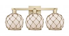 Innovations Lighting 716-3W-CB-G121-8RB - Farmhouse Rope - 3 Light - 27 inch - Champagne Bronze - Bath Vanity Light