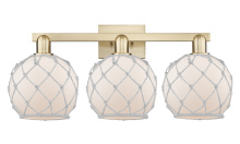 Innovations Lighting 716-3W-CB-G121-8RW - Farmhouse Rope - 3 Light - 27 inch - Champagne Bronze - Bath Vanity Light